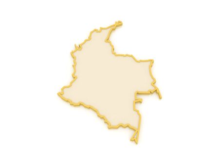 Map of Columbia. 3dの写真素材
