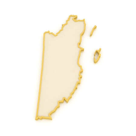 Map of Belize. 3dの写真素材