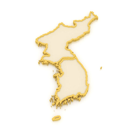 Map of Korea. 3dの写真素材