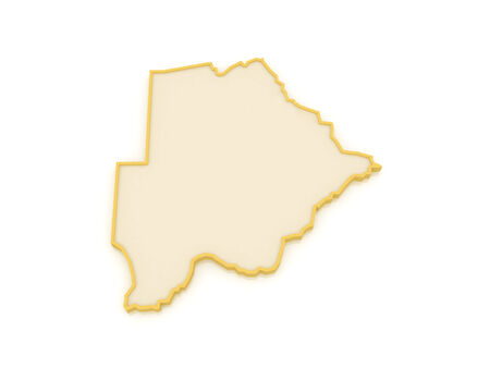 Map of Botswana. 3dの写真素材