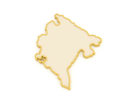 Map of Montenegro. 3dの写真素材
