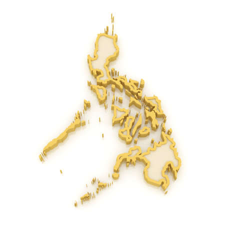 Map of Philippines. 3dの写真素材