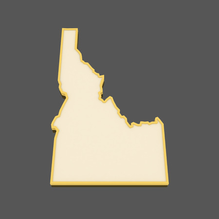 Three-dimensional map of Idaho. USA. 3dの写真素材