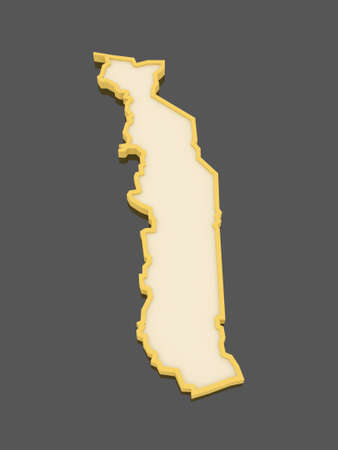 Map of Togo. 3dの写真素材
