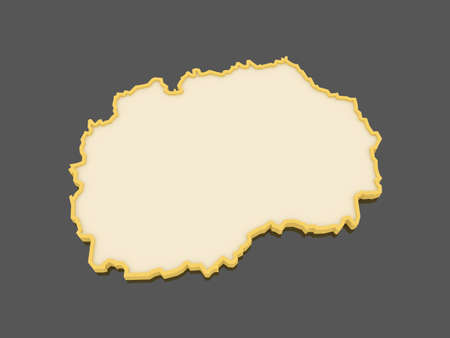 Map of Macedonia. 3dの写真素材