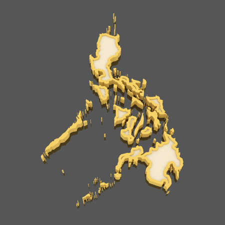 Map of Philippines. 3dの写真素材