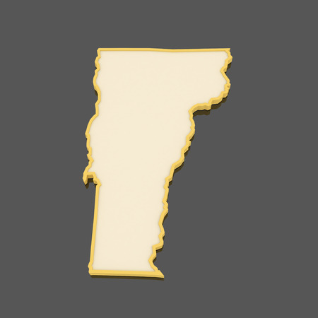 Three-dimensional map of Vermont. USA. 3dの写真素材