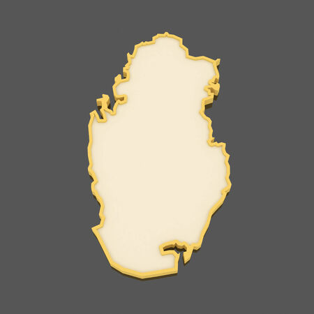 Map of Qatar. 3dの写真素材
