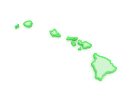 Three-dimensional map of Hawaii. USA. 3dの写真素材