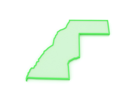 Map of Western Sahara. 3dの写真素材
