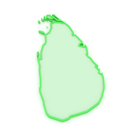 Map of Sri Lanka. 3dの写真素材