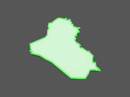 Map of Iraq. 3dの写真素材