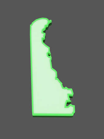 Three-dimensional map of Delaware. USA. 3dの写真素材