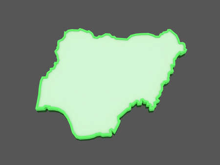 Map of Nigeria. 3dの写真素材