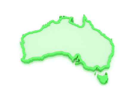Three-dimensional map of Australia. 3dの写真素材