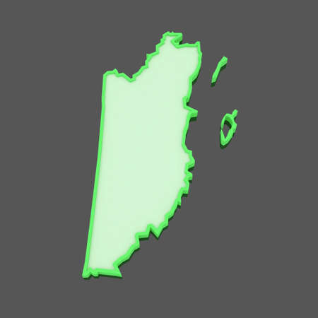 Map of Belize. 3dの写真素材