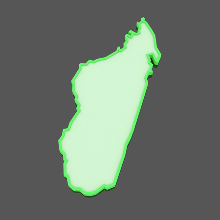 Map of Madagascar. 3dの写真素材
