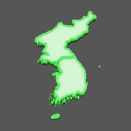 Map of Korea. 3dの写真素材