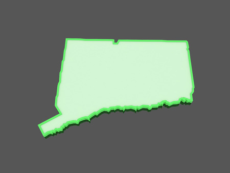 Three-dimensional map of Connecticut. USA. 3dの写真素材