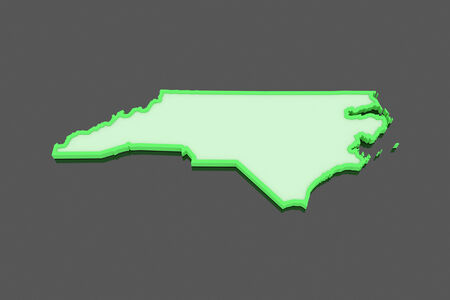 Three-dimensional map of North Carolina. USA. 3dの写真素材