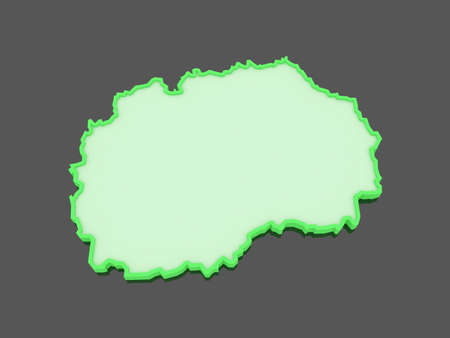 Map of Macedonia. 3dの写真素材