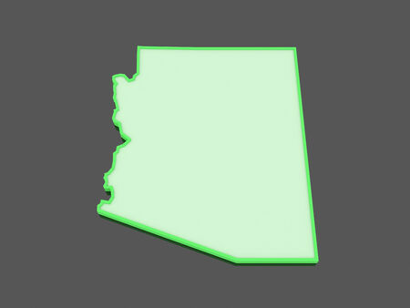 Three-dimensional map of Arizona. USA. 3dの写真素材