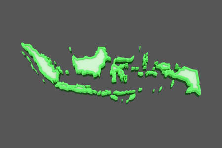 Map of Indonesia. 3dの写真素材