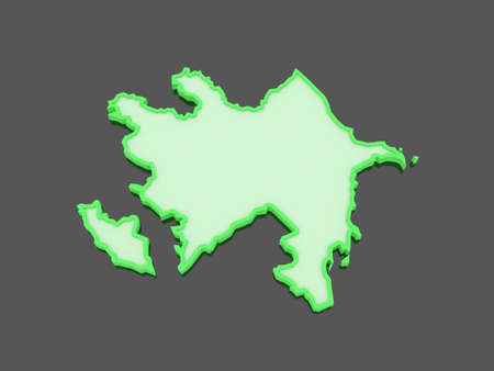 Map of Azerbaijan. 3dの写真素材