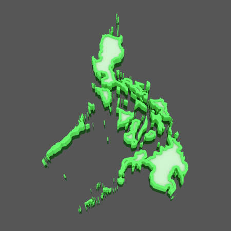 Map of Philippines. 3dの写真素材