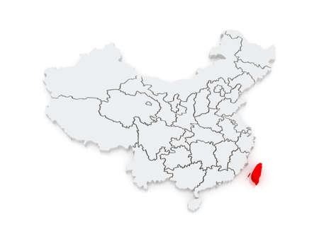 Map of Taiwan. China. 3dの写真素材