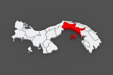Map of Panama. Panama. 3dの写真素材