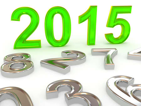 Happy New Year 2015. 3d