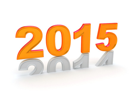 Happy New Year 2015. 3dの写真素材