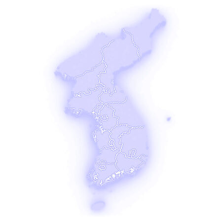 Map of South Korea. 3dの写真素材
