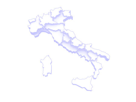 Three-dimensional map of Italy. 3dの写真素材