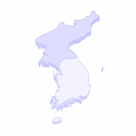 Map of Korea. 3dの写真素材