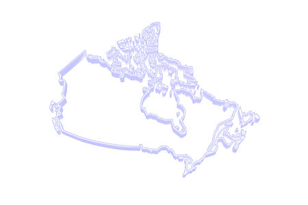 Three-dimensional map of Canada. 3dの写真素材