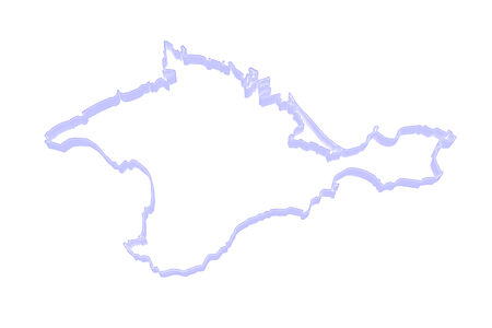 Map of Crimea. 3dの写真素材