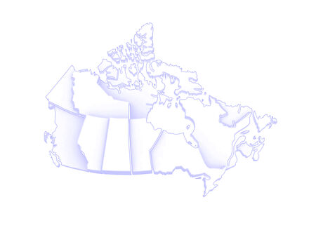Three-dimensional map of Canada. 3dの写真素材
