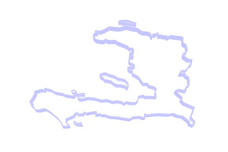 Map of Haiti. 3dの写真素材