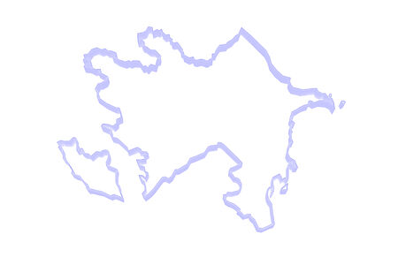 Map of Azerbaijan. 3dの写真素材