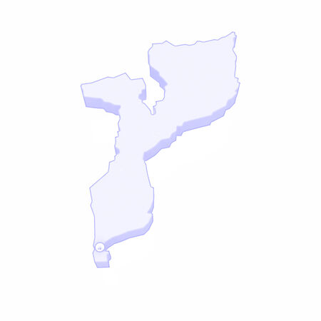 Map of Mozambique. 3dの写真素材