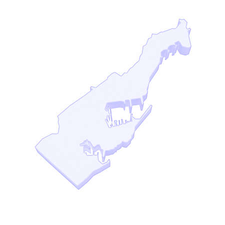 Map of Monaco. 3dの写真素材
