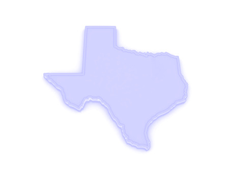 Three-dimensional map of Texas. USA. 3dの写真素材