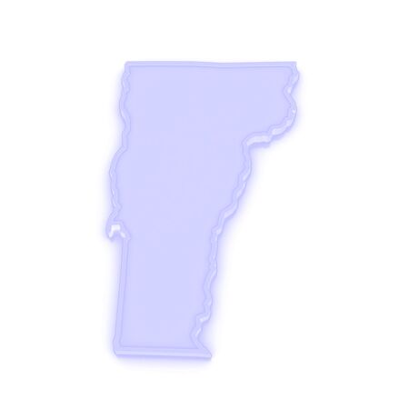 Three-dimensional map of Vermont. USA. 3dの写真素材