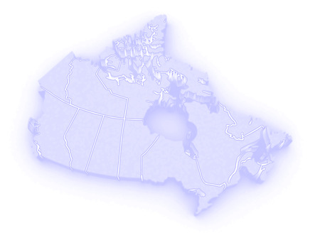 Three-dimensional map of Canada. 3dの写真素材