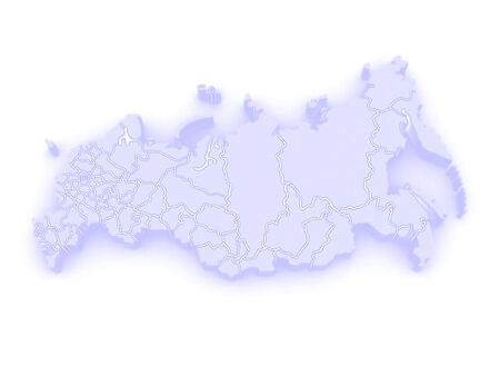 Three-dimensional map of Russia. 3dの写真素材