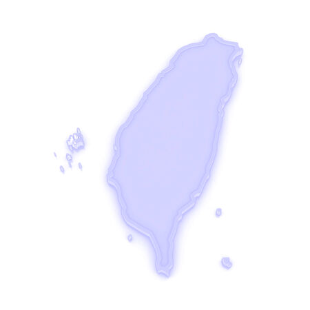 Map of Taiwan. 3dの写真素材