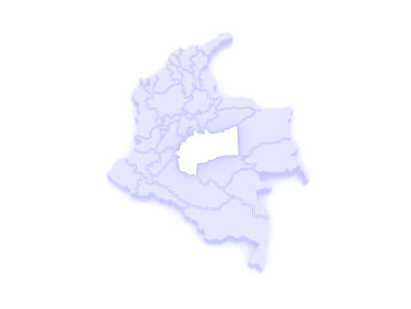 Map of Meta. Colombia. 3dの写真素材