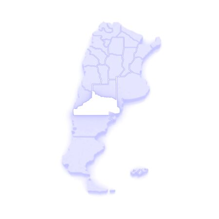 Map of Rio Negro. Argentina. 3dの写真素材